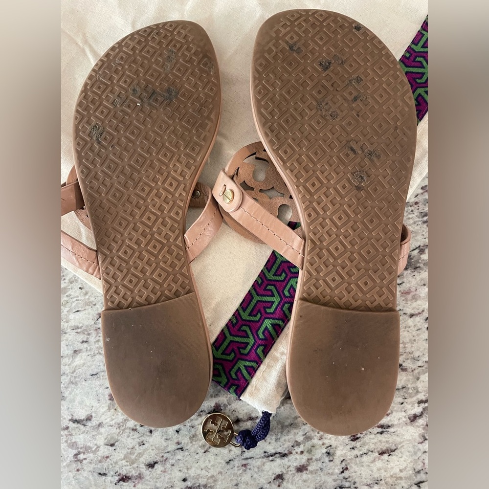 Tory Burch Miller Sandals SIZE 7 (color: makeup) - Picture 2 of 2